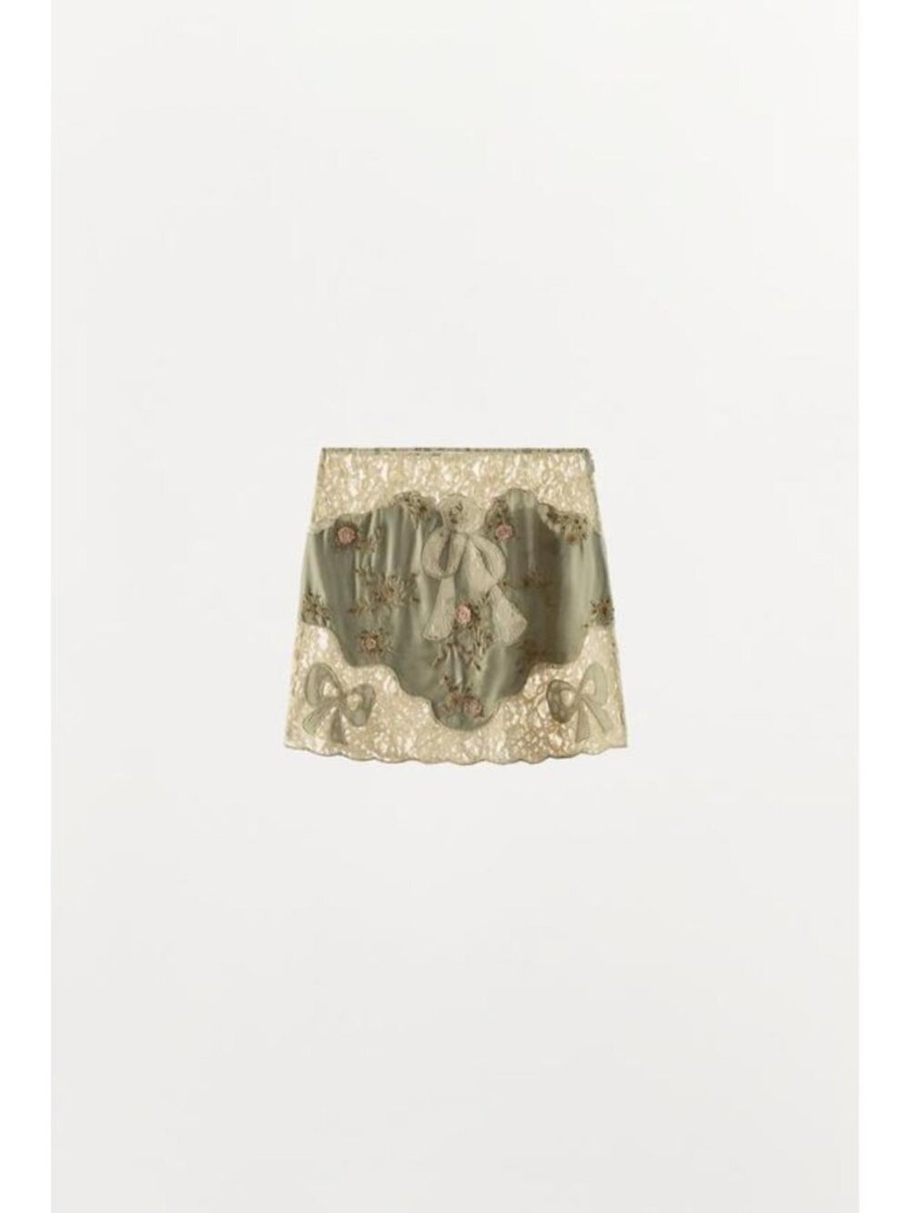 ZARA FLORAL EMBROIDERED BEADED MINI SKIRT 7521/147/500